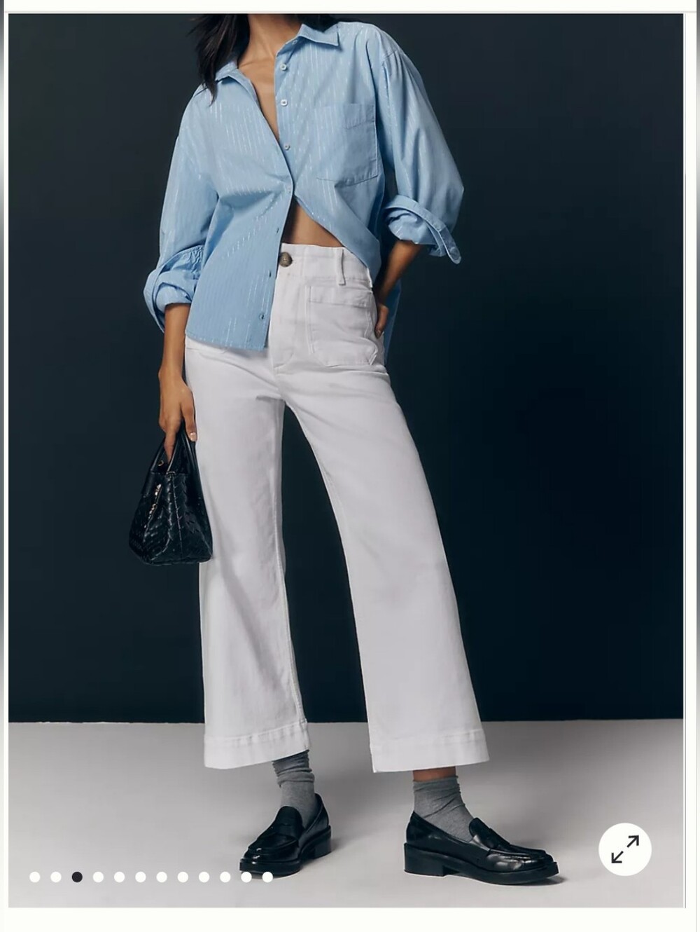 NWOT Maeve Colette High-Rise Wide-Leg Cropped Jeans SIZE 28